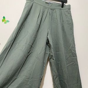 Loft Olive green wide leg pants